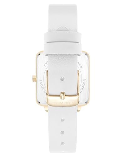 Nine West Women's Strap Watch, White/Gold, (N 2670GPWT)