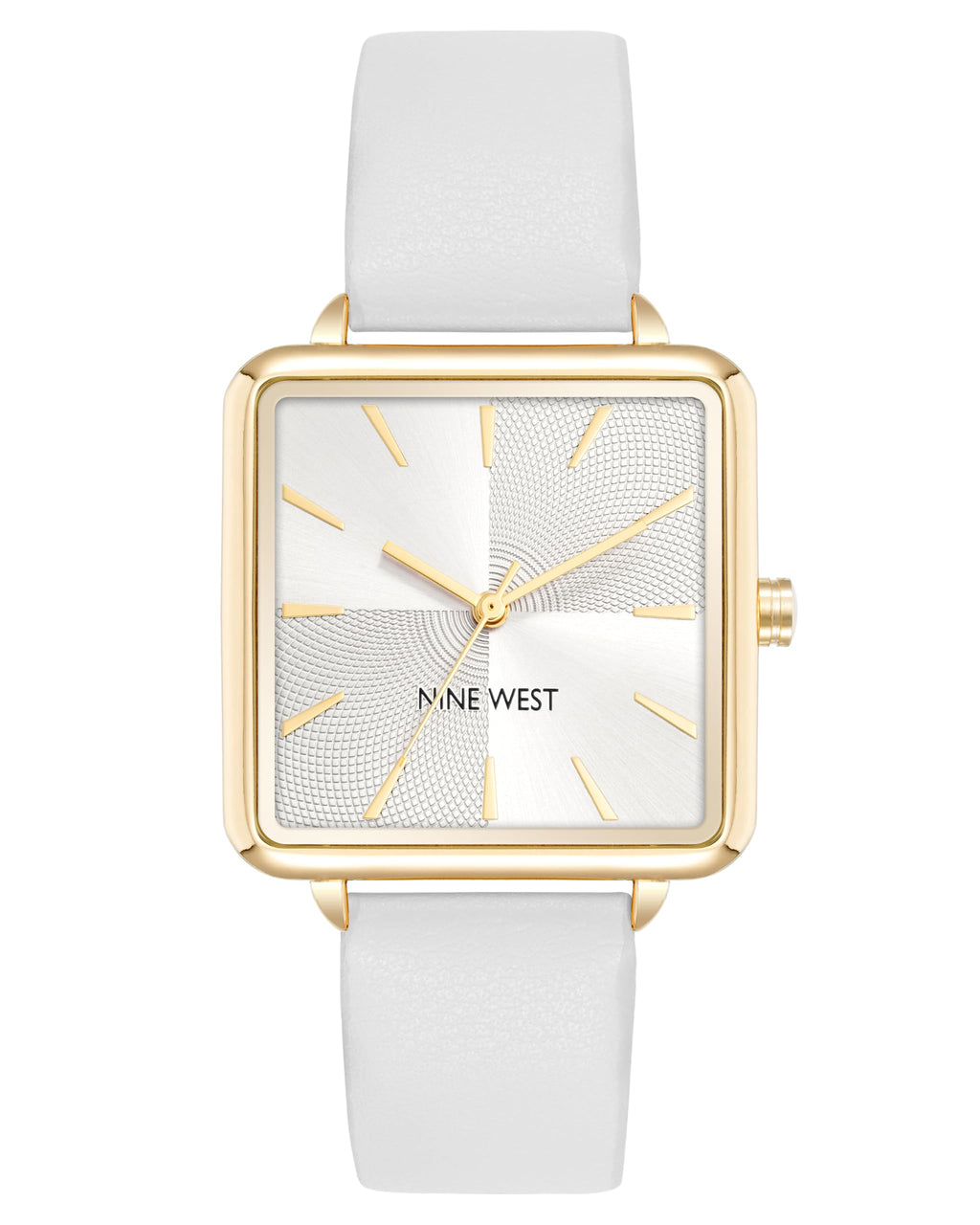 Nine West Women's Strap Watch, White/Gold, (N 2670GPWT)
